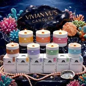 Nến Thơm Hũ Xi Măng Cao Cấp 110ml 165ml Vivian Vu’s Candles - Món Quà Chữa Lành Khơi Nguồn An Yên