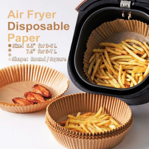 50Pcs Air Fryer Paper Liners Non-Stick Disposable Paper Oil-proof Parchment Paper for Air Fryer 7.9\\\" Round Square Non-Stick Air Fryer Liners Baking Paper for Oven Kitchen Baking Accessories
