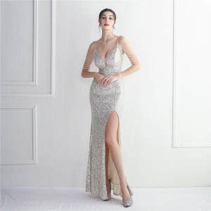 Evening dress womens new banquet Sequin fishtail prom party dress long gown formal birthday dress wedding dress