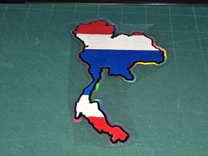 สติ๊กเกอร์แต่งรถ this is my home ธงชาติ🇹🇭🇹🇭🇹🇭 งานตัดประกอบ 3 ชั้น สะท้อนแสง