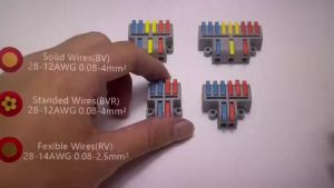 20pcs Lever Wire Connector For Quick Connection 28-12 AWG 1-to-1 In-line Wire Connector Compact Splice Electrical Insulated