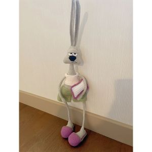 Handcrafted Long-Eared Rabbit Doll Material Kit Cartoon Style Gifting Creative Toy DIY Knitting Yarn Package Rabbit Themed