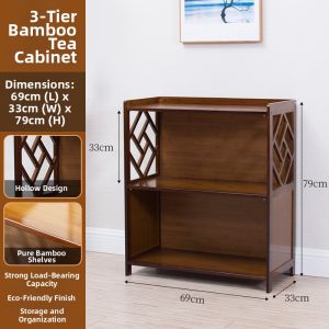 MUBENZHI | New Chinese Style Bamboo Storage Sideboard