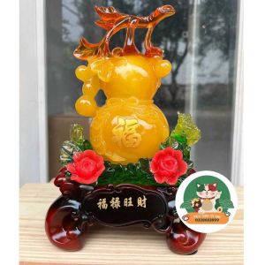 Hồ Lô Vàng Phong Thuỷ Ghiền Thừ Cóc Ba Chân Hút Tài Lộc May Mắn