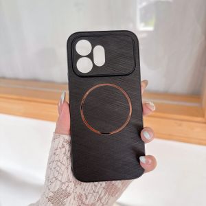 Frosted Golden Silk Wrinkle For Magsafe Phone Case For Honor 600 400 Magic 7 X60 Pro Shockproof Magnetic Bumper Non-Slip Cover