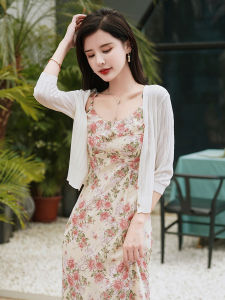 เสื้อคาร์ดิแกนไหมน้ำแข็งสำหรับผู้หญิง ทรงหลวม แขนยาว ปกโปโล ทรงเข้ารูป เสื้อคลุมกันแดด ฤดูร้อน 2022 ผ้าฝ้ายโพลีเอสเตอร์