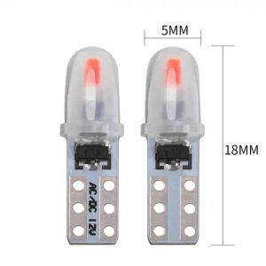 2pcs Lampu Led Speedo Panel Dashboard Mobil Motor T5 3014 2smd Metal Soket
