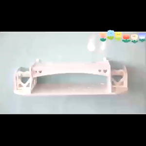 Wooden DVD Player Rack TV Box Router Rack Wall Mount 2 Tier Shelf Shelves Wall Decor Organizer/GC