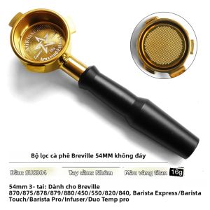 AliKisscafe 54mm Bottomless Portafilter Naked Cho Breville Sage 870 878 879 Phụ Kiện Máy Pha Cà Phê Espresso Với Giỏ Lọc AEX Chính Xác Dụng Cụ Pha Chế Cà Phê Barista