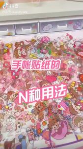 Sticker 3d 100 Lembar motif Sanrio stiker deco Mixue tumbler dkk