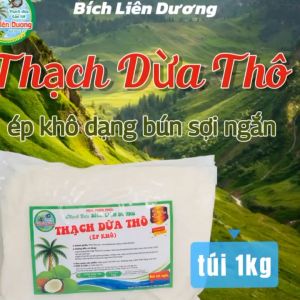 COMBO 2KG THẠCH DỪA THÔ ÉP KHÔ DẠNG BÚN SỢI NGẮN TẶNG KÈM HƯƠNG_LOẠI TÚI 1KG