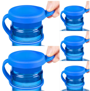 Nắp Bình Nước Silicon 5 Gallon Nắp Chai Chống Đổ Với Nút Chặn Bên Trong Bền Dày Có Thể Tái Sử Dụng Nắp Thùng Đựng Nước Uống