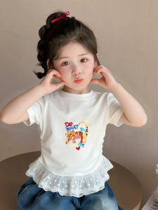 Tiger Letter Print Cotton T-Shirt