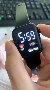 AOJN 【จัดส่งในท้องถิ่นในประเทศไทย】นาฬิกาสมาร์ทวอชพร้อมฟังก์ชันวัดหัวใจและนับก้าวสำหรับคนรักการออกกำลังกาย