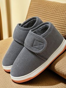 Thick Bottom Cotton Slippers for Men And Women Indoor And Outdoor Anti-Slip Childrens Cotton Shoes Warm Home Slippers