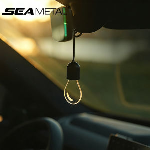SEAMETAL Car Rearview Mirror Ornament Hanging Decor Retro Small Car Light LED Bulb Atmosphere Lamp for Car Interior Decoration