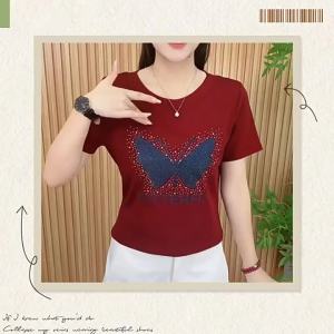 QIAOXIZI | Summer Loose Slimming Short Sleeve T-shirt for Women and Seniors