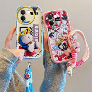 Silicone Protective Case for Vivo V30E 5G V2339 Edition Full Cover Anti-Fall Creative Cartoon Design Suitable for Couples