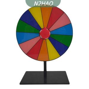 N2HAO 1 Set Color Roulette Wheel Tabletop Prize Wheel Dry Erase Spin Wheel Spinner Game Heavy Duty Editable Spin Wheel