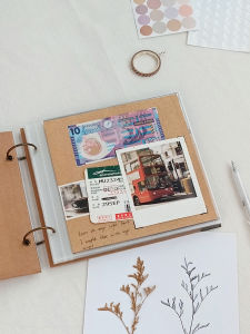 Album DIY สมุดรูปแบบติดตั้ง สมุดรูปท่องเที่ยวคู่รัก สมุดบันทึกการเติบโต การ์ดรูป สมุดรูปแบบติดตั้ง รูปภาพขนาด 5 นิ้ว