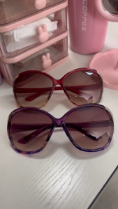 Oversized Anti-UV Travel Sunglasses for Women Sun Protection Big Frame Shade