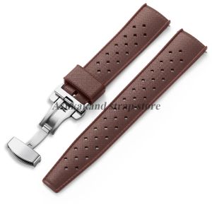 Tropic Silicone Watch Strap for Xiaomi Amazfit for Huawei Watch Bands 20mm 22mm Quick Release Butterfly Buckle Rubber Soft Belt
