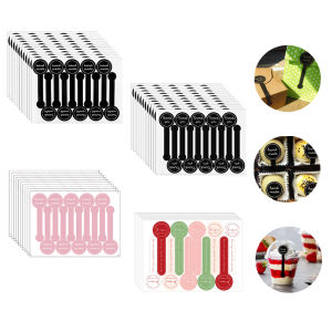 50-100PCS Seal Stickers 3*10CM Long Style Label Adhesive Sealing Sticker "Hand Made" "Thank You" Baking Pudding Bottle DIY Decor