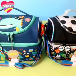 Tas Bekal Anak U2058: Tempat Makana Premium High Quality Model Selempang Tebal Kuat Awet Nyaman
