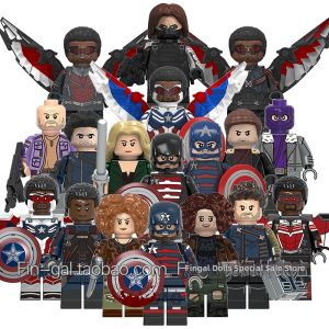 Đồ Chơi Xây Dựng Nhân Vật Marvel Siêu Anh Hùng Captain America Falcon Winter Soldier