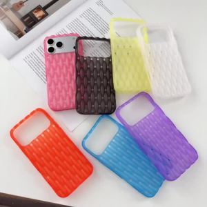 Breathable And Heat Dissipation Woven Pattern Phone Case For iPhone 17 16 15 14 Plus 13 12 11ProMax Matte Shockproof Phone Cover