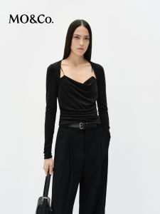 MO&Co. | Tencel and Wool Blended Long Sleeve Fitted Shirt