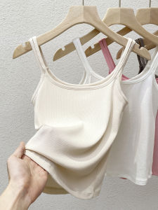 เสื้อกั๊กสั้นแขนกุดผู้หญิง Uksil ฤดูร้อนปี 2025 ใหม่ เสื้อเชิ้ตทรงสลิมฟิตสำหรับใส่ชั้นใน เสื้อคลุมกันหนาวแบบลำลอง