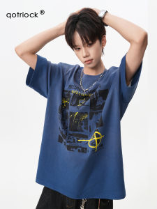QOTRIOCK | American Street Vintage Tie-dye Boxy T-shirt