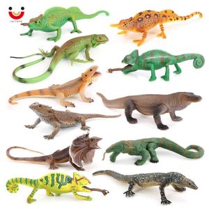 Early Education Cognitive Toy Reptile Lizard Model Simulation Banner Lion Tailed Monitor Giant Chameleon Childrens Decoration
