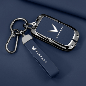 Zinc Alloy Car Key Fob Case Cover Chain Protection Bag For Toyota Avanza Wigo B100 Rush Raize Remote Shell Holder Buttons Blue Coffee Leather Protector Keychain