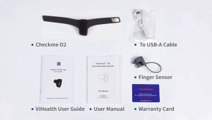 Viatom Checkme O2 Max Sleep Oximeter Oxygen Saturation Monitor For Sleep Apnea with Vibration Alarm APP PC Report Android Ios