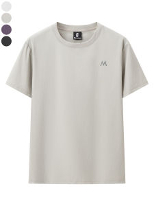 Mens Training Running Sport Casual Short Sleeve T-shirt round Neck Quick Dry Breathable Reflective Night Vision Letter Pattern