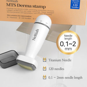 [Neriah] MTS Derma Stamp Titanium Micro Needle Roller Skin Care Tool Beauty Massager