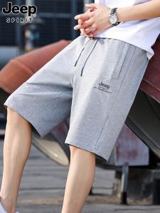 Quần Short Thể Thao Nam JEEP 2025 Mùa Hè Mỏng Thêu Quần Dài Thường Ngày Năm Nút Quần Ống Đứng Cotton Polyester Co Giãn