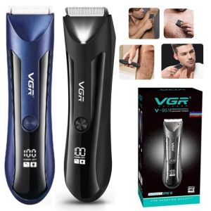 VGR Groin Body Pubic Hair Trimmer For Men&Women Electric Beard Clipper Ball Shaver Groomer Rechargeable,Ceramic Blade,Wet Dry