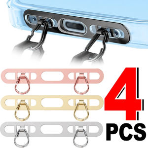 4Pcs Upgraded Phone Lanyard Patch Straps Gasket Sturdy Replacement Metal Connect Piece Stainless Steel Phone Tether Tab for IPhone 16