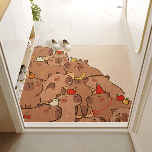 Cute Dog Door Mat Customizable Indoor Entrance Rug Anti-Slip Dirt Resistant PVC Carpet Cartoon Design Modern Simple Style