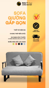 [Loại 1] Sofa Giường Gấp Gọn Cao Cấp 3 Trong 1 Như Ý Funi - Tiện Lợi Đa Năng Thông Minh Tiết Kiệm