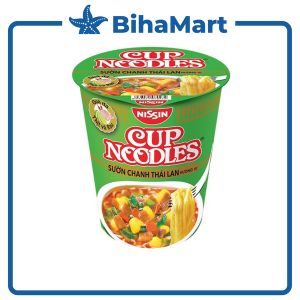 [SET 5 LY] - NISSIN - Mì ly Cup Noodles Sườn chanh Thái Lan Mì ly Sườn chanh Thái Lan Cup Noodles Mì Nissin ly (74g/ly)