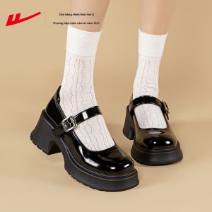 Warrior | Giày Loafer Đế Dày Màu Đen