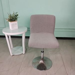 1/6Pcs Jacquard Bar Stool Chair Cover Stretch Spandex Office Chair Slipcovers Short Back Chair Covers for Dining Room Kitchen