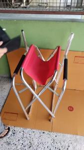 เก้าอี้พับ ผ้าเก้าอี้ เก้าอี้ผู้กำกับพับได้ อลูมิเนียม(ขัดเงา) ยาว 60 cm กว้าง 56 cm สูง 79.5 cm สามารถรับ นน. 110 kg