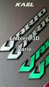 Emblem Logo Honda Vario 3D Timbul Muncul Stiker Satuan 1 Pc Biru Emas Silver Emas