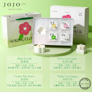Creative Soy Wax Candle Aromatherapy Gift Box Set Plaster Unique Home Decor Fragrance Diffuser Indoor Space Scentsory Decor