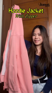 Kanvas Hoodie Jacket for Men & Women Full-Zip w/ Drawstring & Pockets Plain Long Sleeve Sweater Serene Pastel Collection